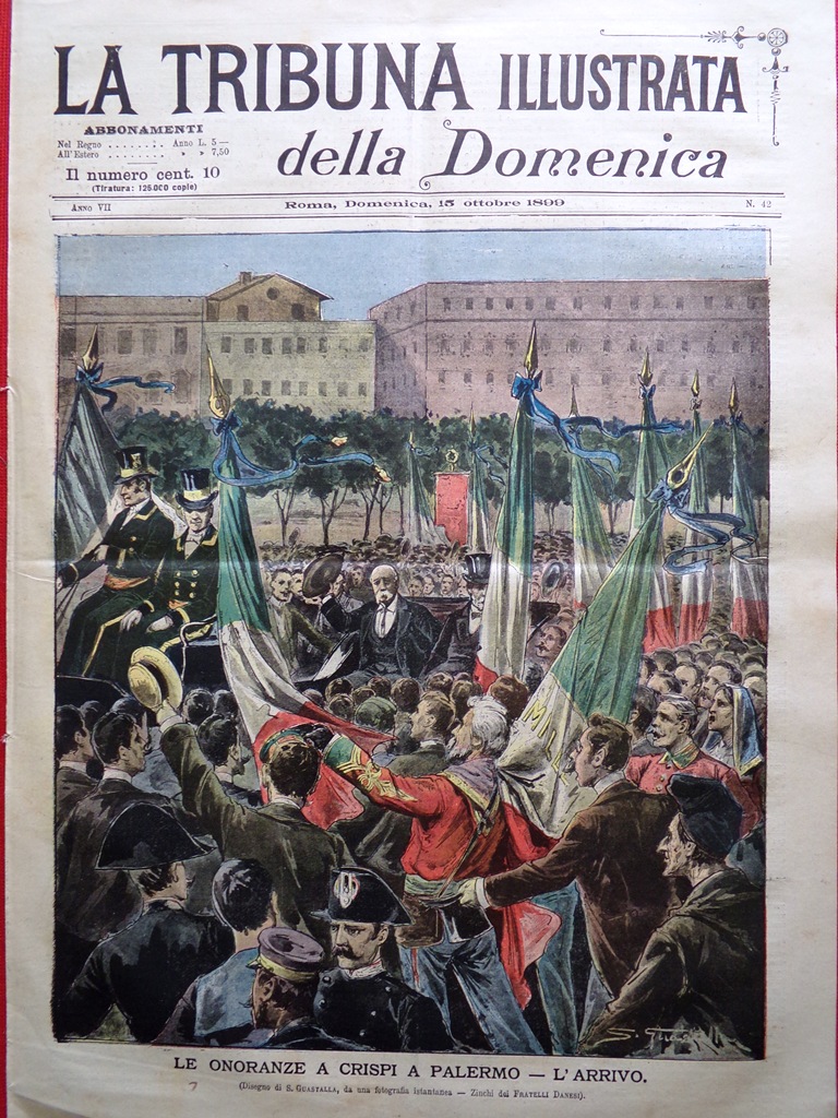 La Tribuna Illustrata 15 Ottobre 1899 Crispi Palermo Transvaal Testa …