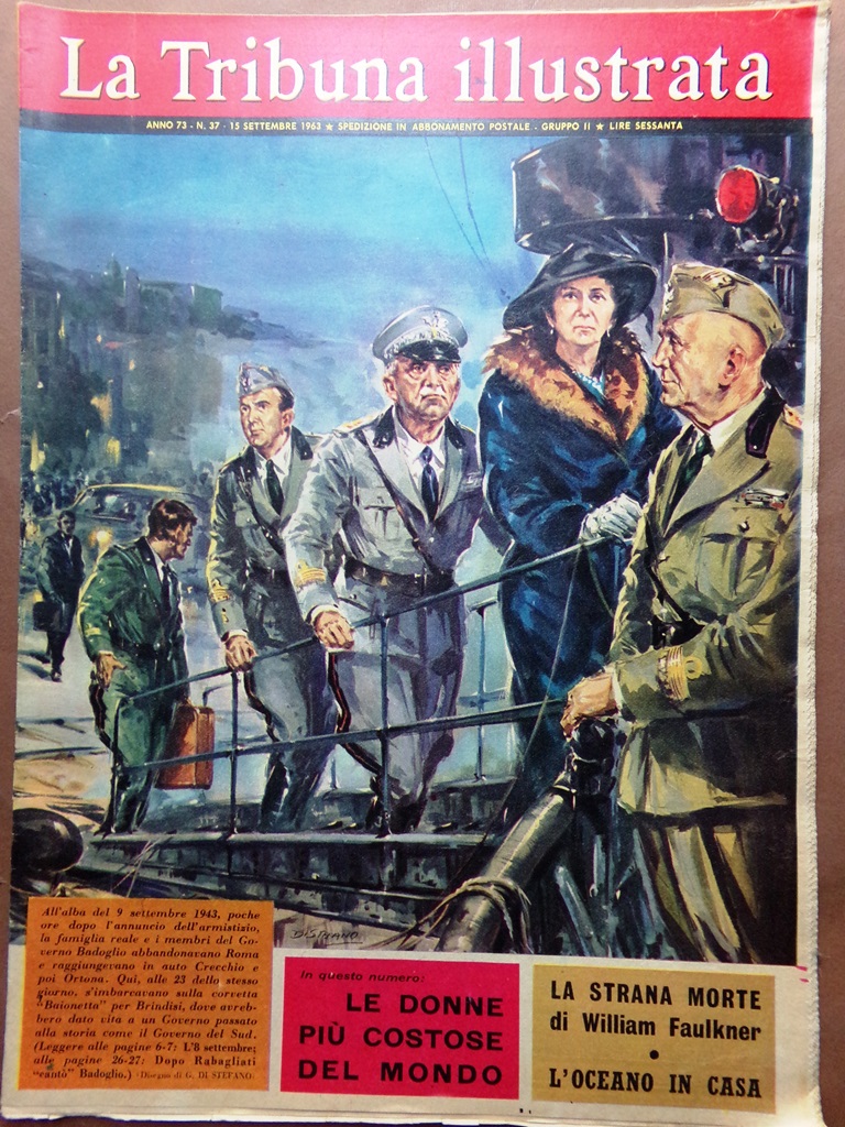 La Tribuna Illustrata 15 Settembre 1963 Chiara Faulkner Ascari Badoglio …