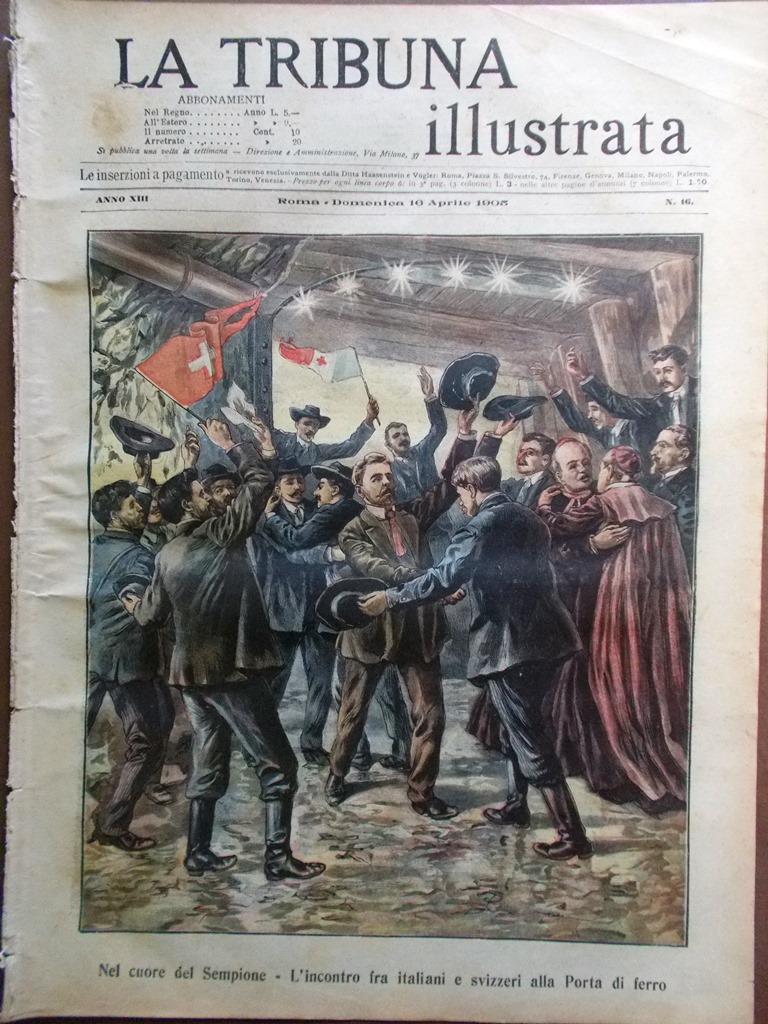 La Tribuna Illustrata 16 Aprile 1905 Apertura Sempione Hohenstein Teatro …