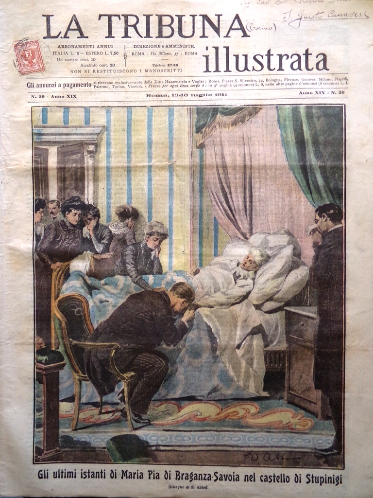 La Tribuna Illustrata 16 Luglio 1911 Maria Pia Savoia Certosa …