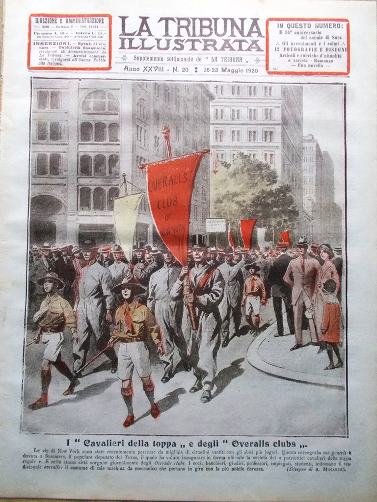 La Tribuna Illustrata 16 Maggio 1920 Anniversario Canale di Suez …