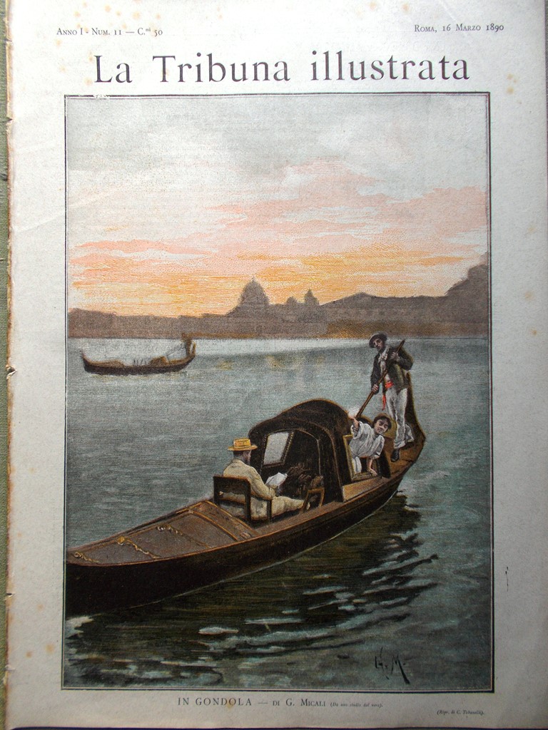 La Tribuna Illustrata 16 Marzo 1890 Podesti Antonelli Torre Anguillara …