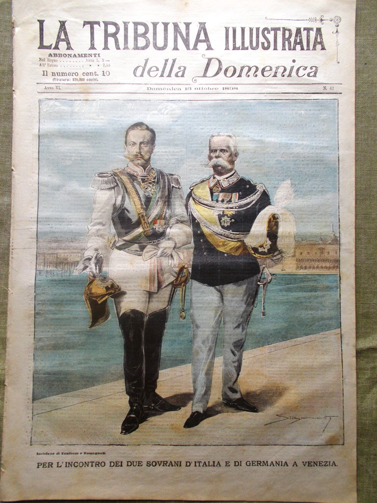 La Tribuna Illustrata 16 Ottobre 1898 Augusto Bianchi Imperatore Cina …