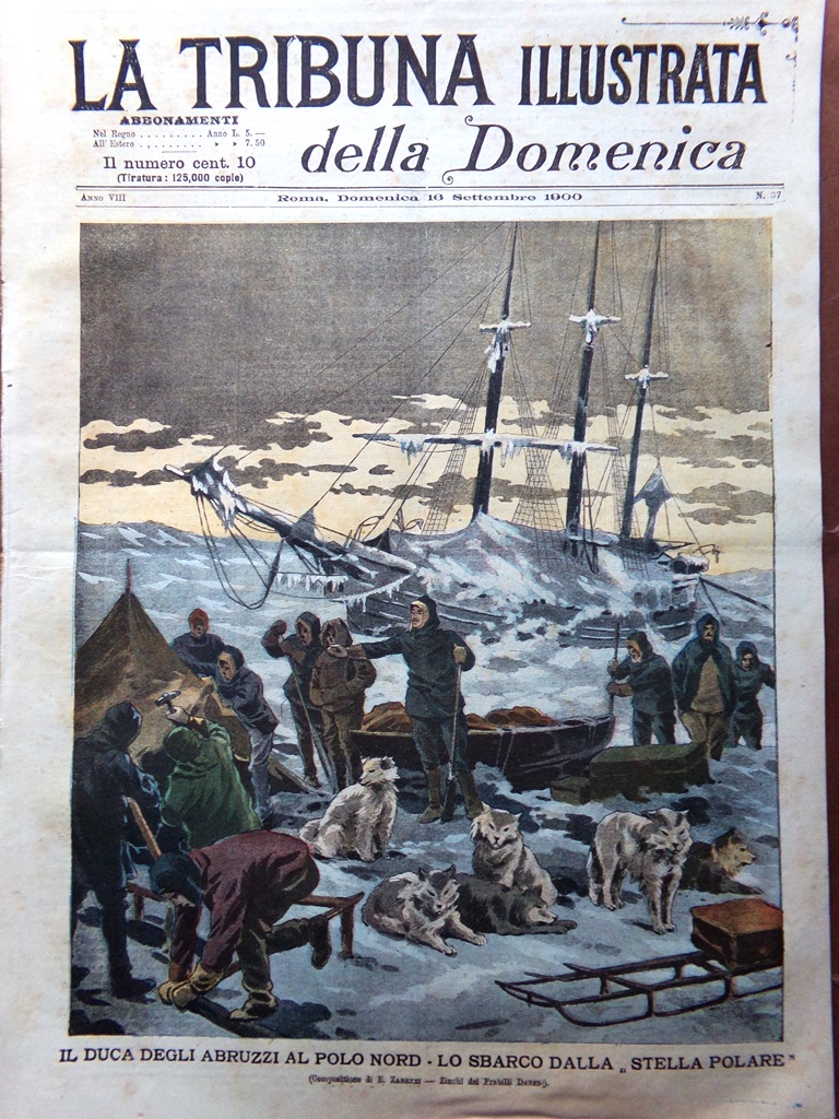 La Tribuna Illustrata 16 Settembre 1900 Duca Abruzzi Stella Polare …