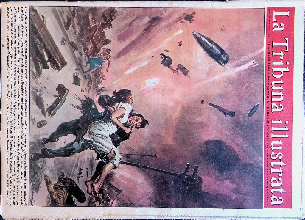La Tribuna Illustrata 17 Agosto 1958 Esplosioni Camboata Rio Rafer …