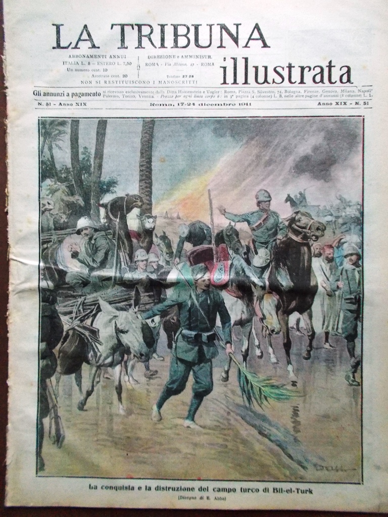 La Tribuna Illustrata 17 Dicembre 1911 Battaglia di Ain Zara …