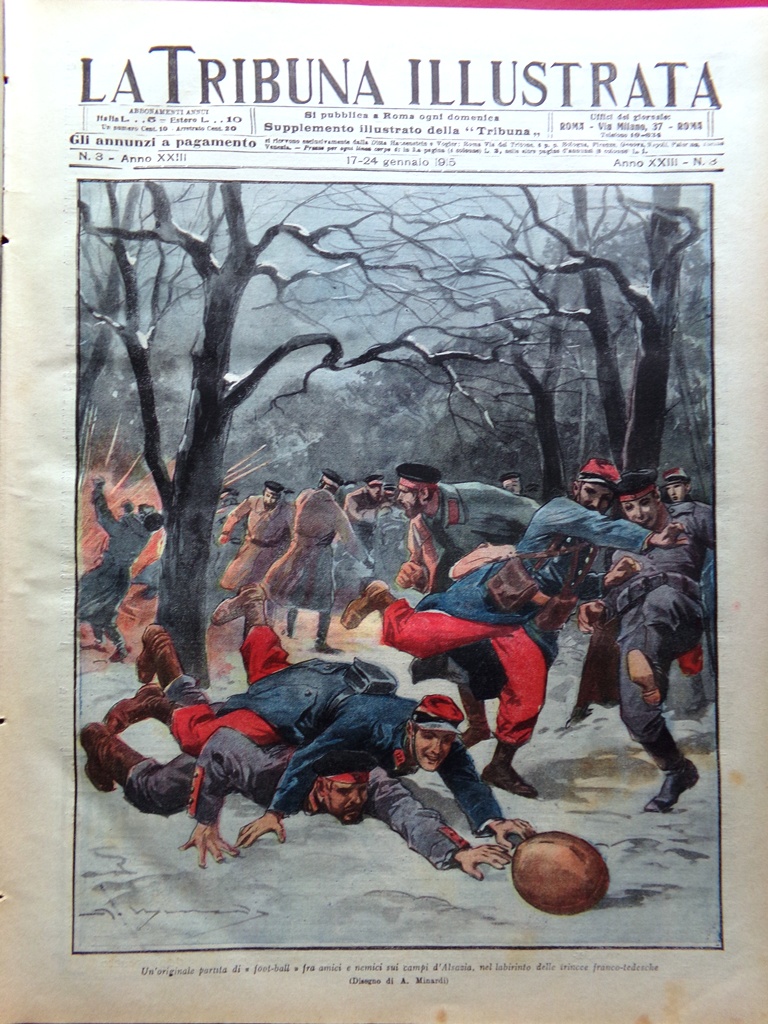 La Tribuna Illustrata 17 Gennaio 1915 WW1 Valona Hohenzollern Formidable …