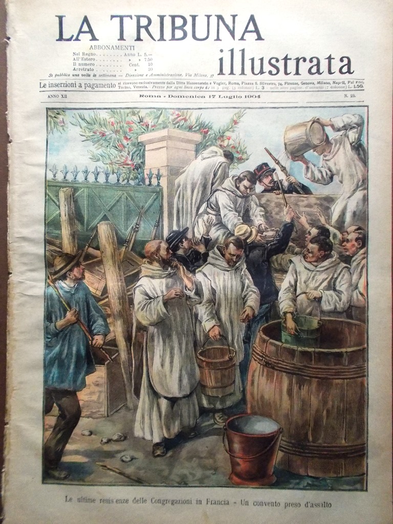 La Tribuna Illustrata 17 Luglio 1904 Ercolessi Morbillo Bosio Convento …