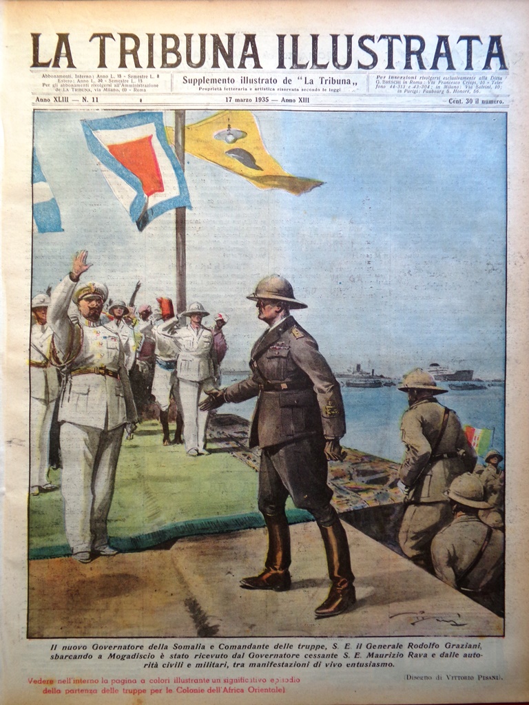 La Tribuna Illustrata 17 Marzo 1935 Graziani Televisione Maya Napoleone …