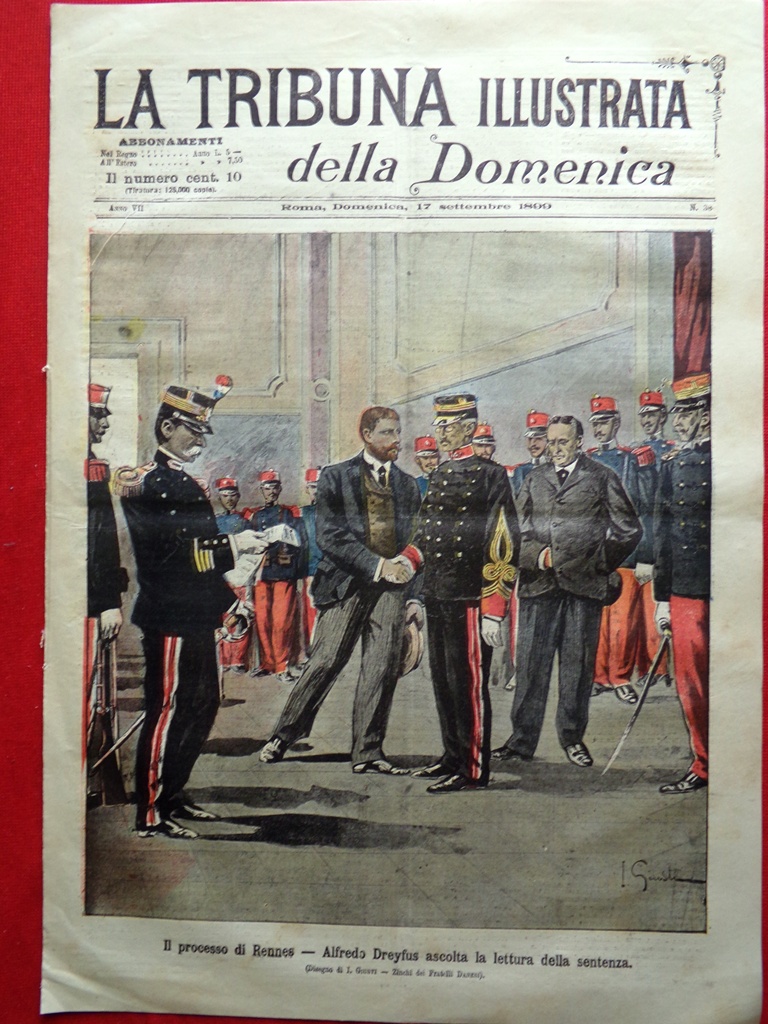 La Tribuna Illustrata 17 Settembre 1899 Sentenza Dreyfus Brigantaggio Sardegna