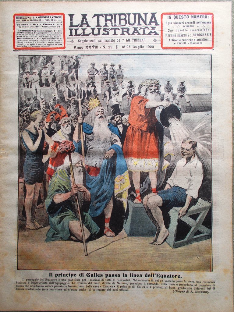 La Tribuna Illustrata 18 Luglio 1920 Principe di Galles Vaticano …
