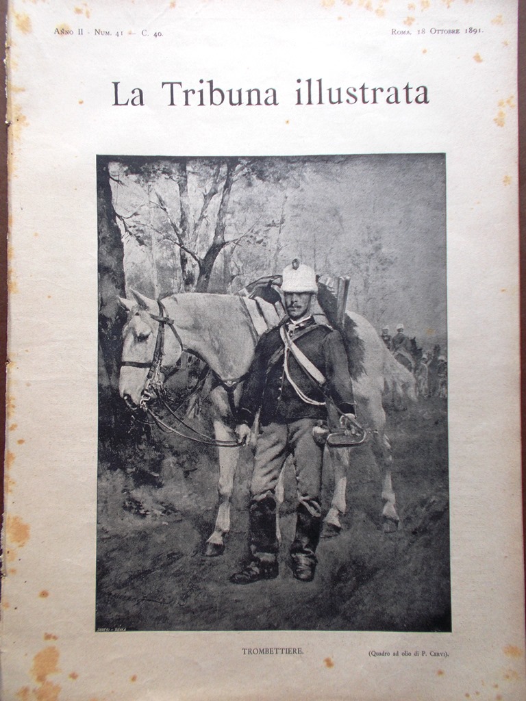 La Tribuna Illustrata 18 Ottobre 1891 Parnell Vela Abate Caselli …