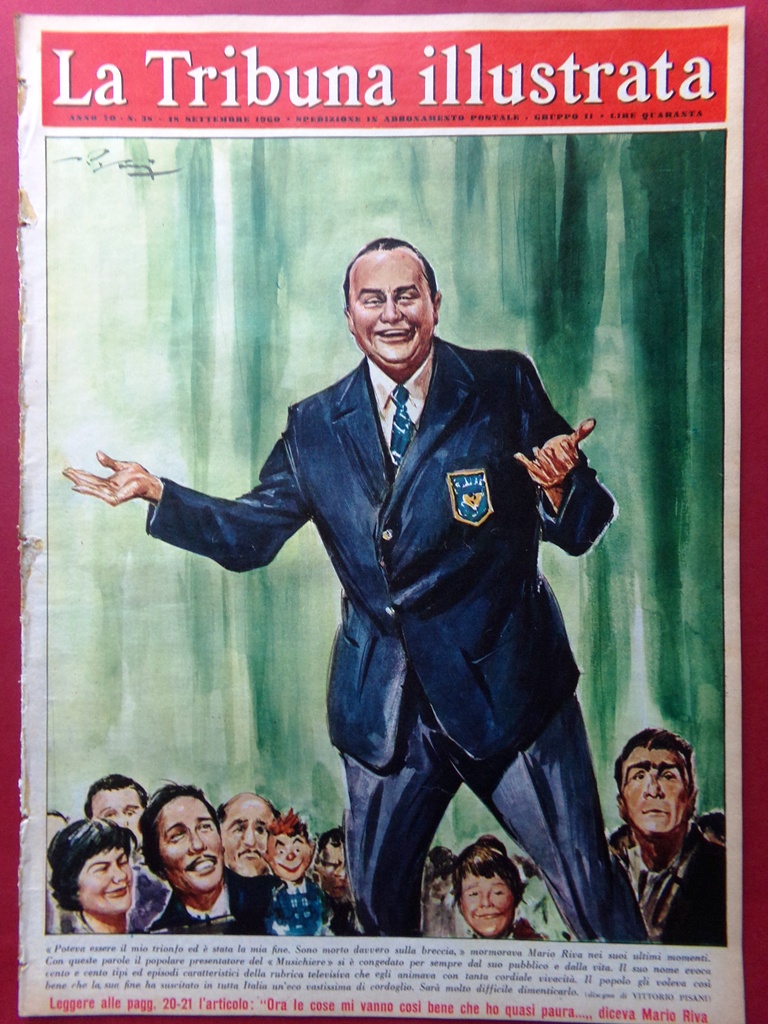 La Tribuna Illustrata 18 Settembre 1960 Morte Mario Riva Animali …