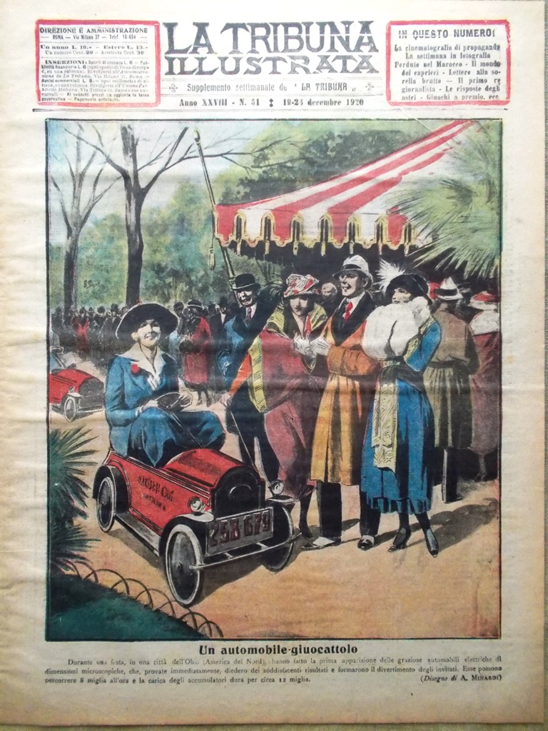 La Tribuna Illustrata 19 Dicembre 1920 Cinema Propaganda Slesia Parioli …