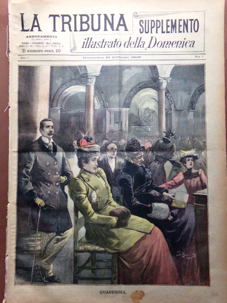 La Tribuna Illustrata 19 Febbraio 1893 Quaresima Lenartowicz Rivoluzione Hawaii