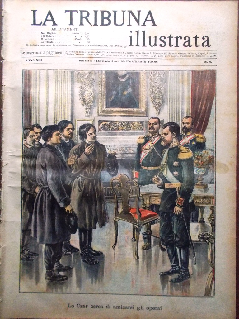 La Tribuna Illustrata 19 Febbraio 1905 Lotta in Giappone Marconi …