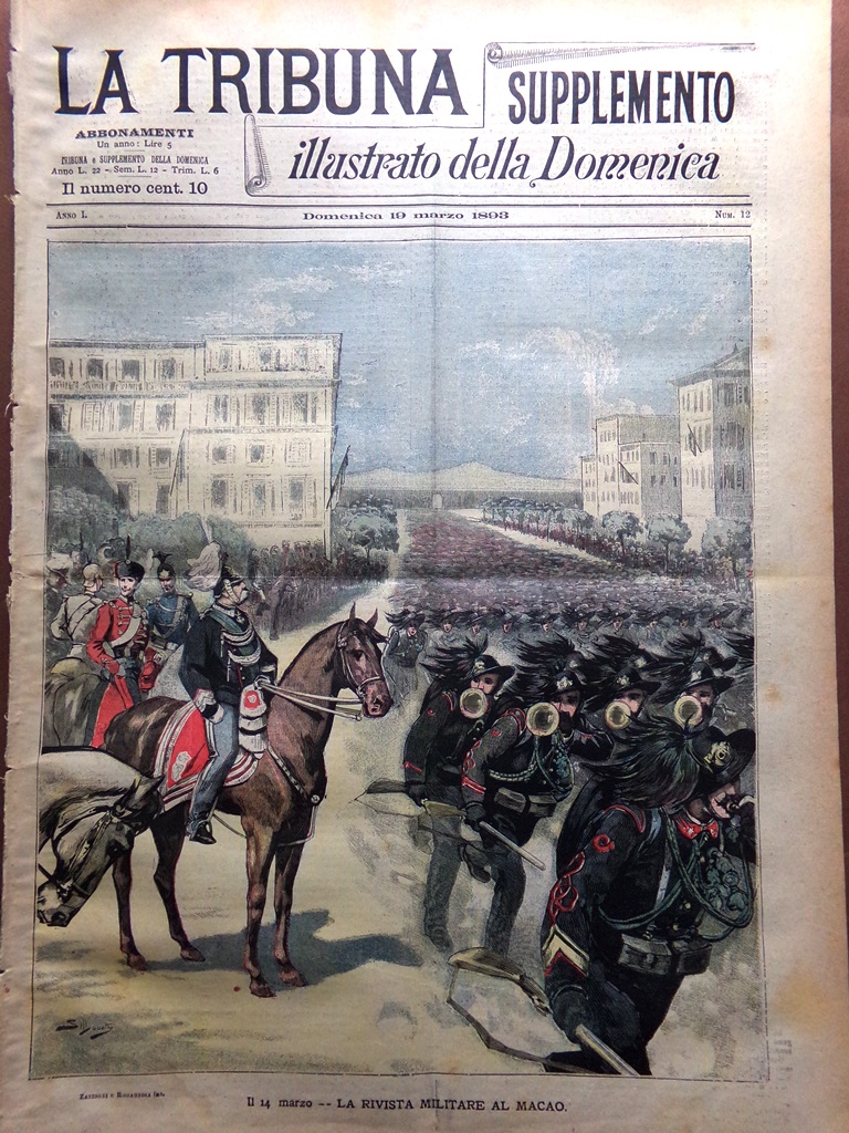 La Tribuna Illustrata 19 Marzo 1893 Pugilato Osservatorio Monte Bianco …