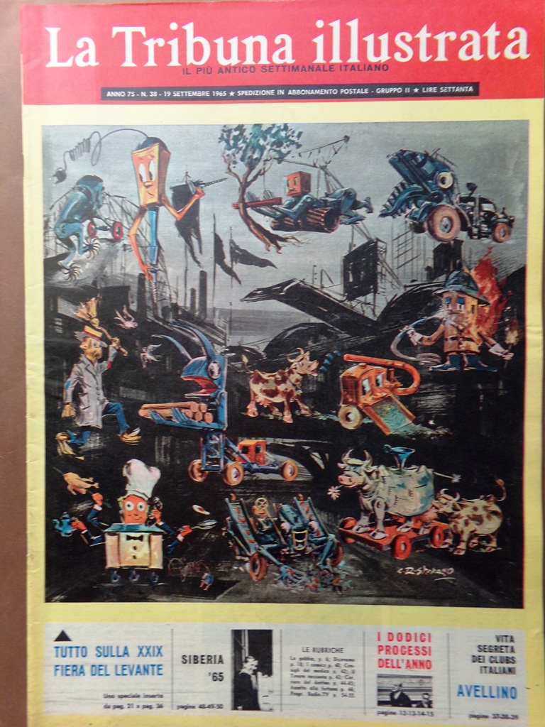 La Tribuna Illustrata 19 Settembre 1965 Mattmark Schweitzer Fiera Levante …