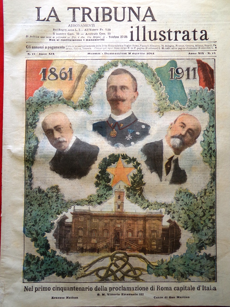 La Tribuna Illustrata 2 Aprile 1911 Cinquantenario Roma Capitale Unità …