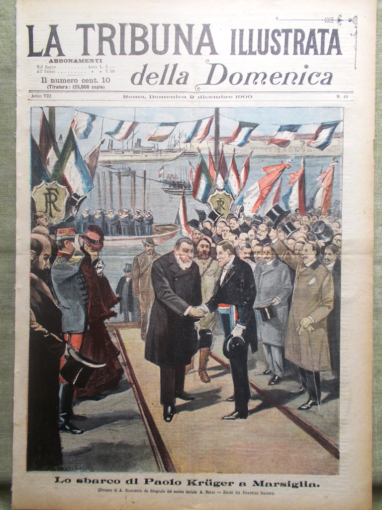 La Tribuna Illustrata 2 Dicembre 1900 Paul Kruger a Marsiglia …