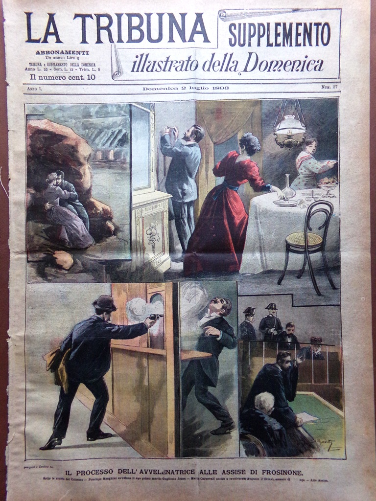 La Tribuna Illustrata 2 Luglio 1893 Processo Menghini Rotschild Victoria …