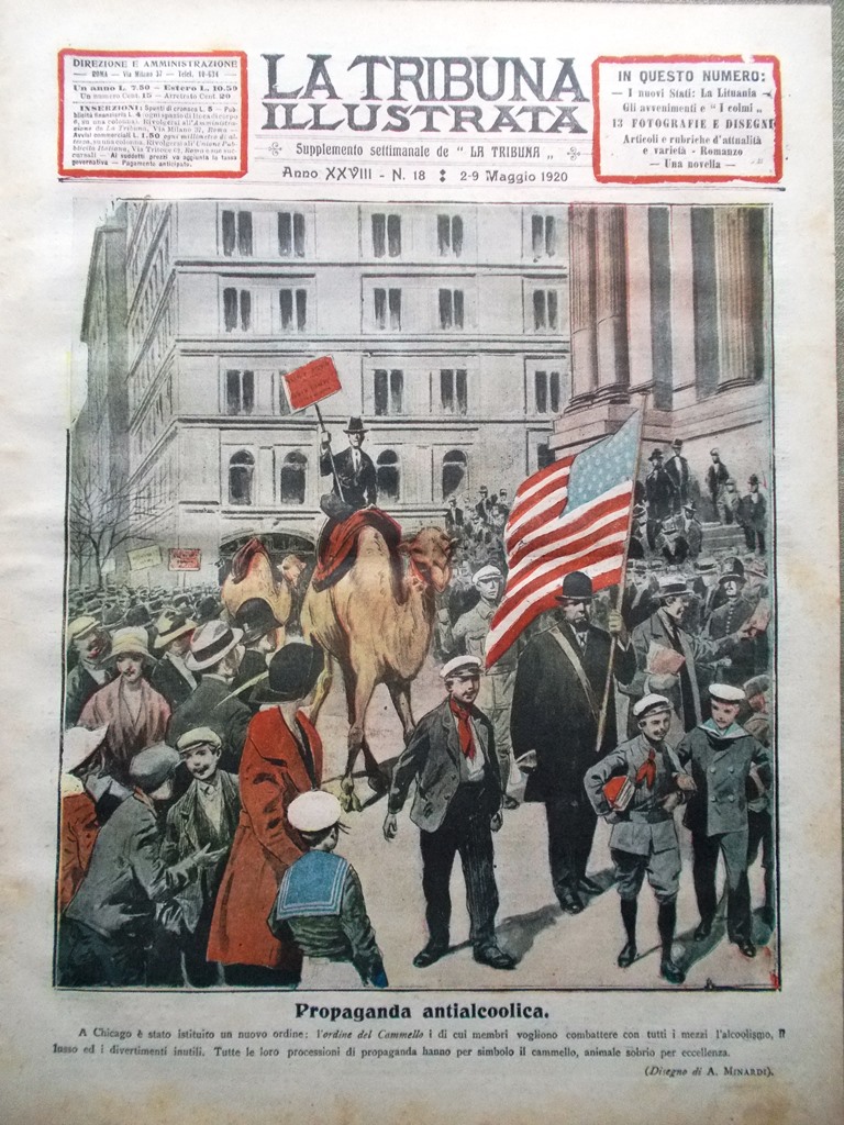 La Tribuna Illustrata 2 Maggio 1920 Lituania Femminismo Proibizionismo Giappone