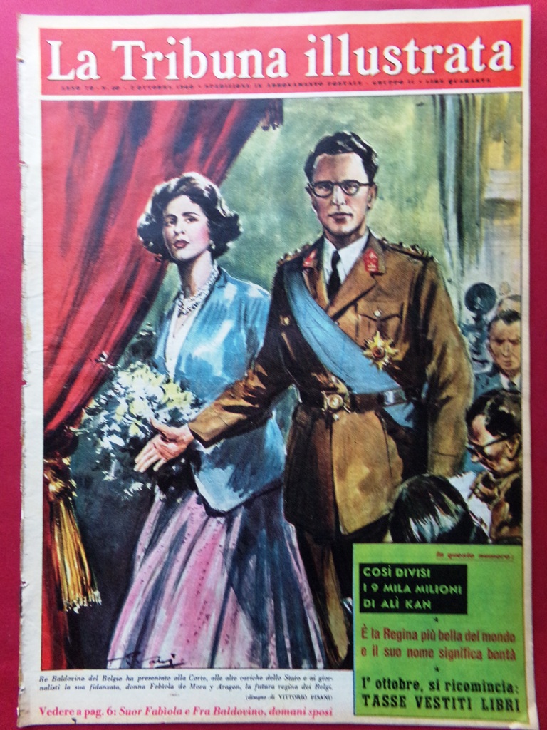La Tribuna Illustrata 2 Ottobre 1960 Sirikit Baldovino Rivera Unesco …