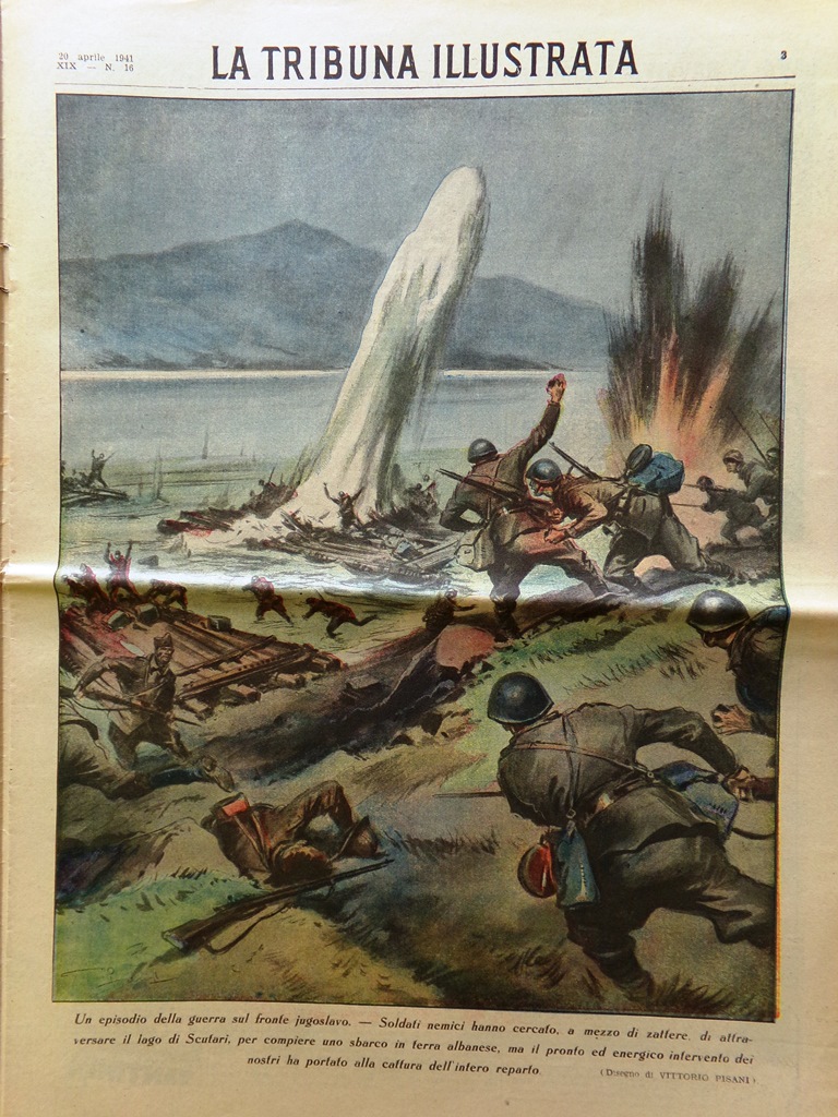 La Tribuna Illustrata 20 Aprile 1941 WW2 Belgrado Tamagno Zanibon …