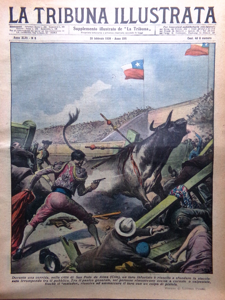 La Tribuna Illustrata 20 Febbraio 1938 Telestesia Passo Romano Artigianato …