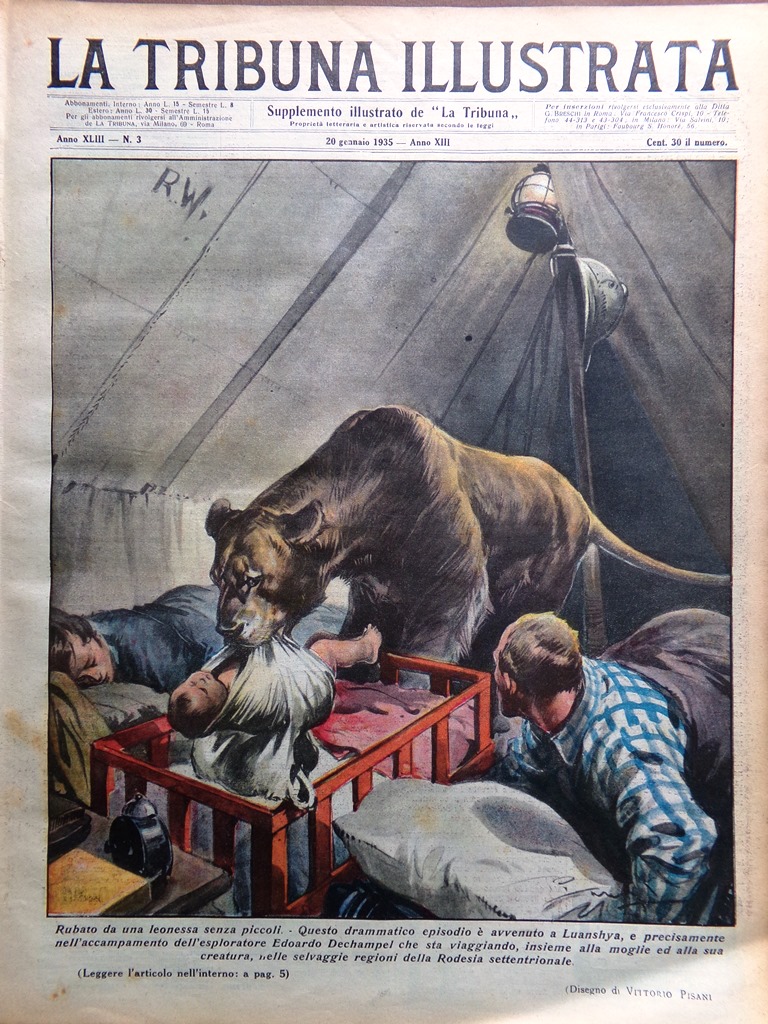 La Tribuna Illustrata 20 Gennaio 1935 Streghe Sansone Mascagni Elleboro …