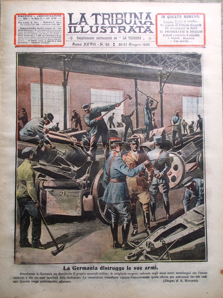 La Tribuna Illustrata 20 Giugno 1920 Antico Egitto Statuto Roma …