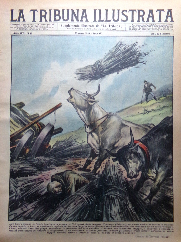 La Tribuna Illustrata 20 Marzo 1938 D'Annunzio Vuoto Girardengo Anello …