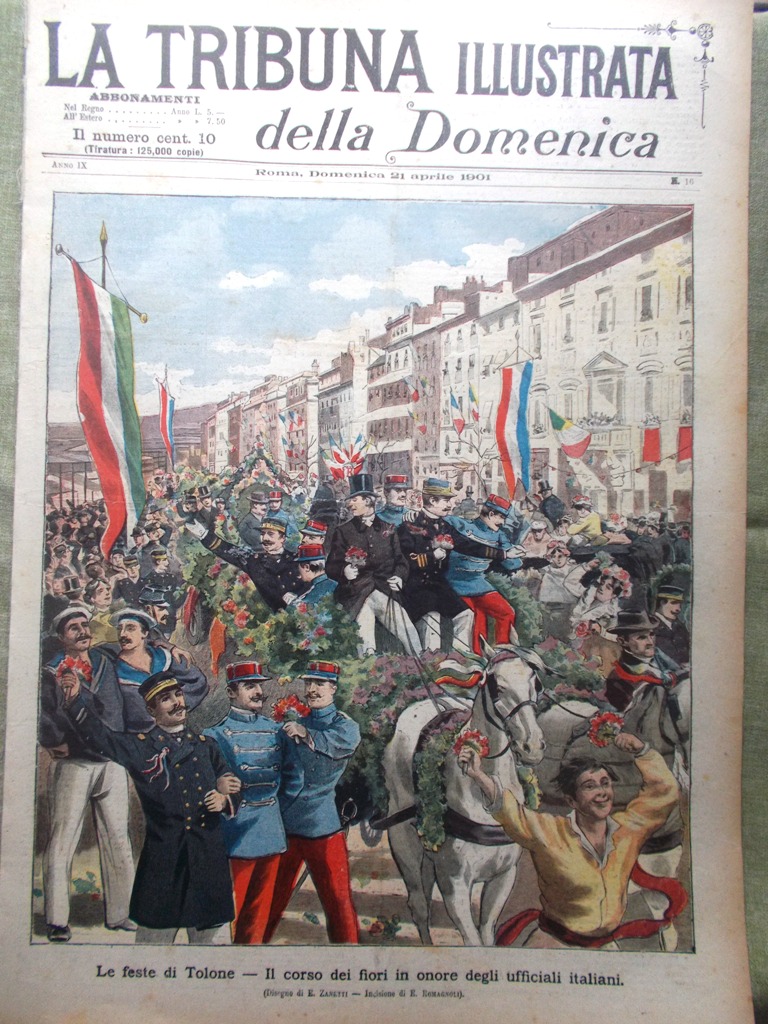 La Tribuna Illustrata 21 Aprile 1901 Feste Tolone Bizzozero Coccapieller …
