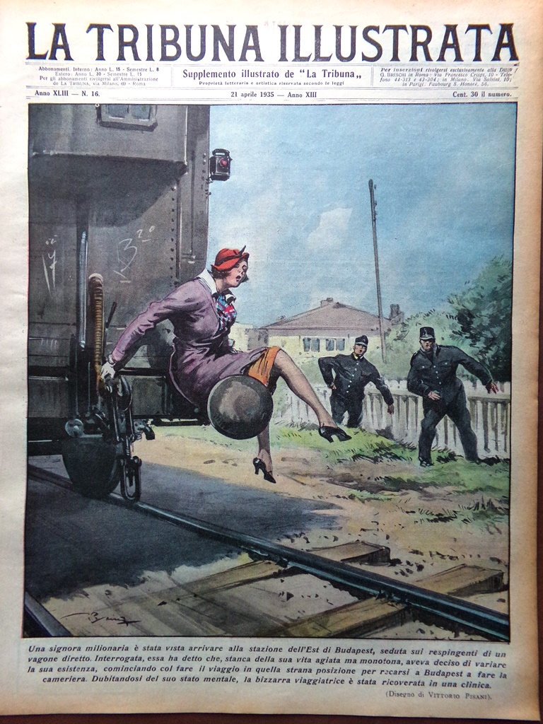 La Tribuna Illustrata 21 Aprile 1935 Convegno Stresa Chaplin Pasqua …