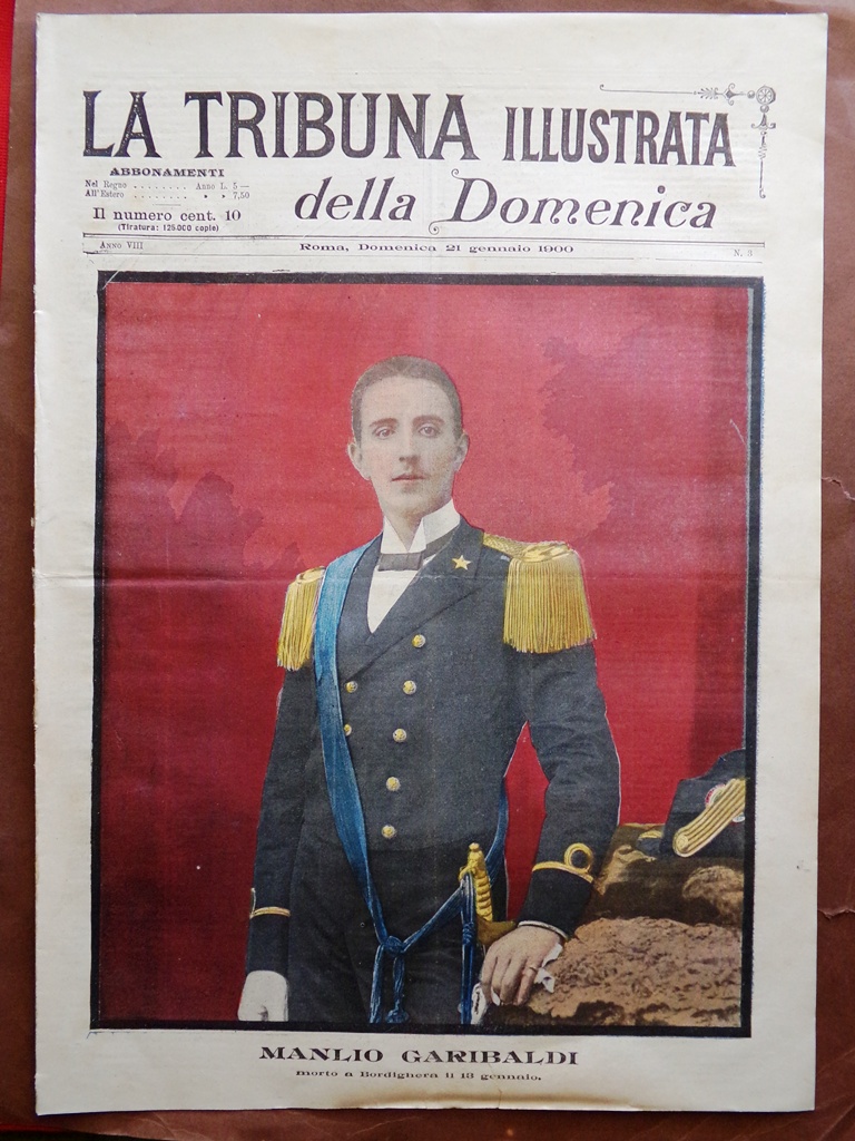 La Tribuna Illustrata 21 Gennaio 1900 Morte Manlio Garibaldi Puccini …