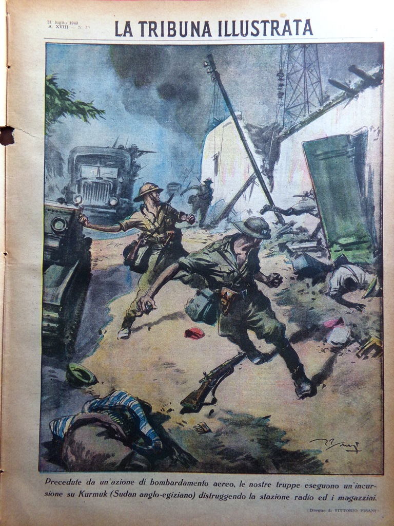 La Tribuna Illustrata 21 Luglio 1940 WW2 Battaglia Mediterraneo Maginot …