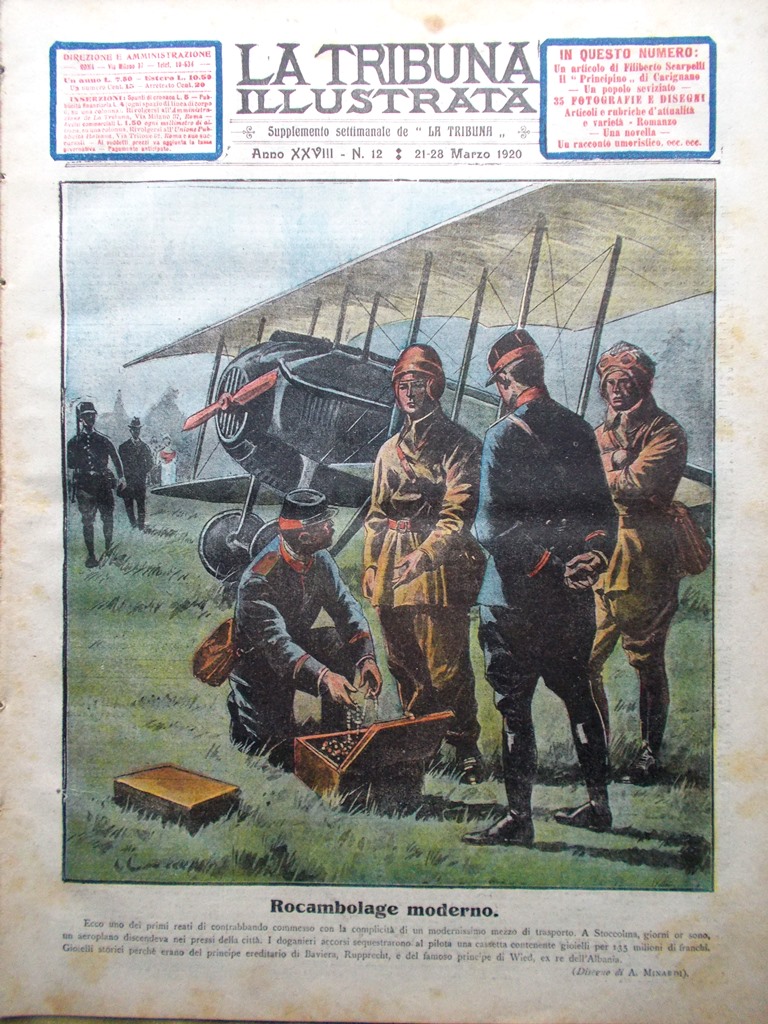 La Tribuna Illustrata 21 Marzo 1920 Principe Carignano Industrie Francia …