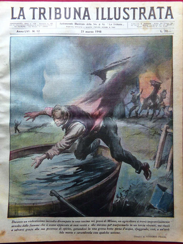 La Tribuna Illustrata 21 Marzo 1948 Calze Eva Braun Sam …