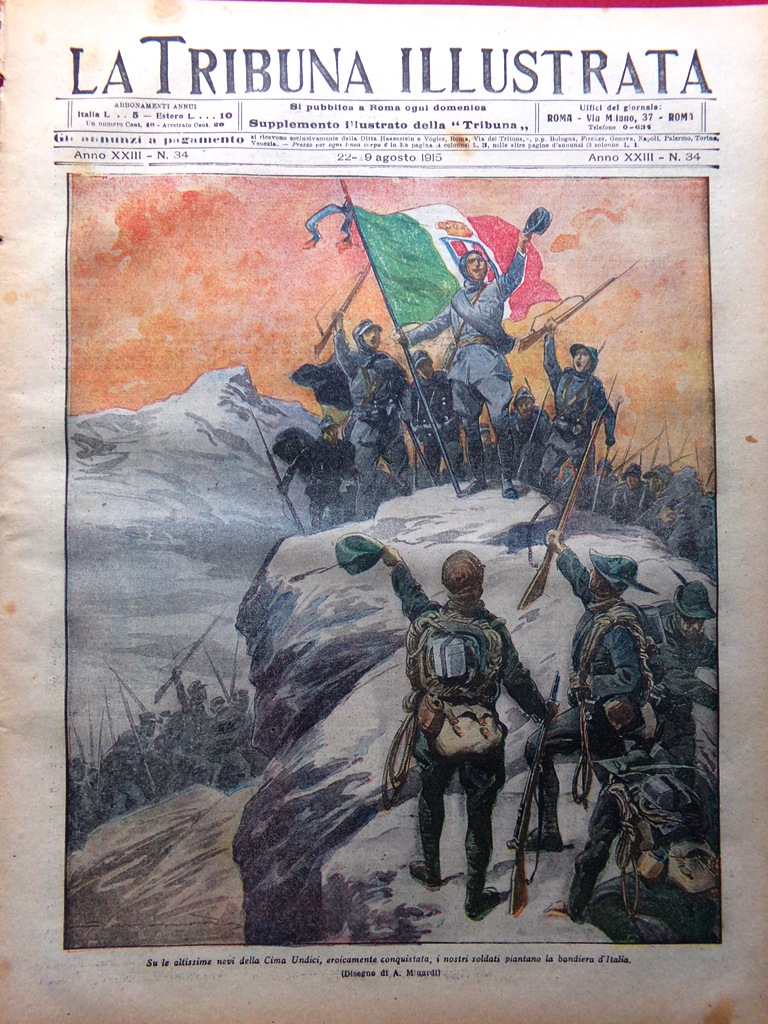 La Tribuna Illustrata 22 Agosto 1915 WW1 Pogliani Varsavia Boy-Scout …