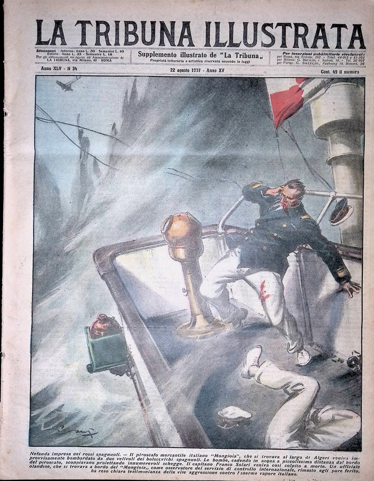 La Tribuna Illustrata 22 Agosto 1937 Celeste Impero Atomo Nuvolari …