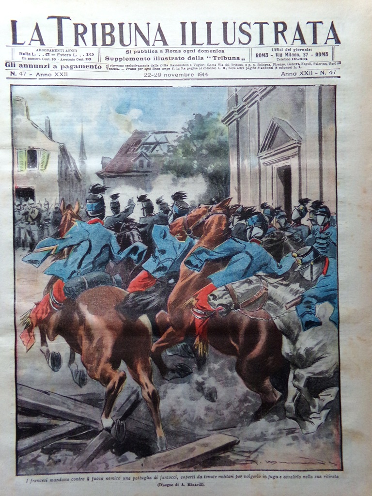 La Tribuna Illustrata 22 Novembre 1914 WW1 Nieuwpoort Tsingtao Reims …