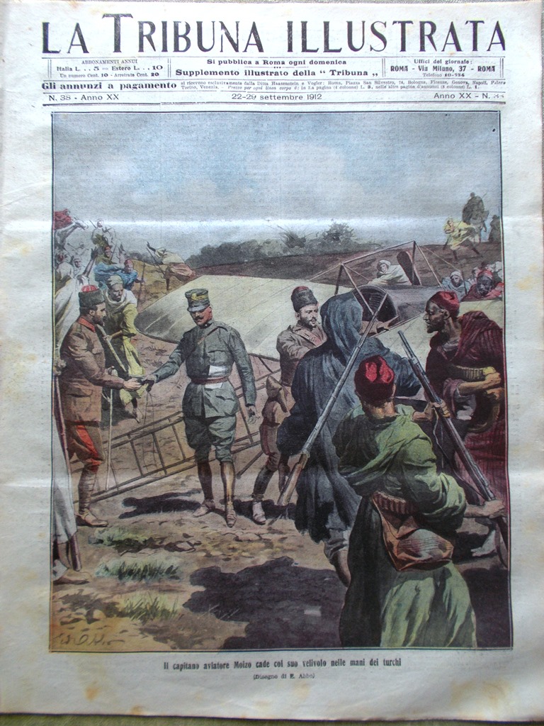 La Tribuna Illustrata 22 Settembre 1912 Disastro di Tavola Fiandra …
