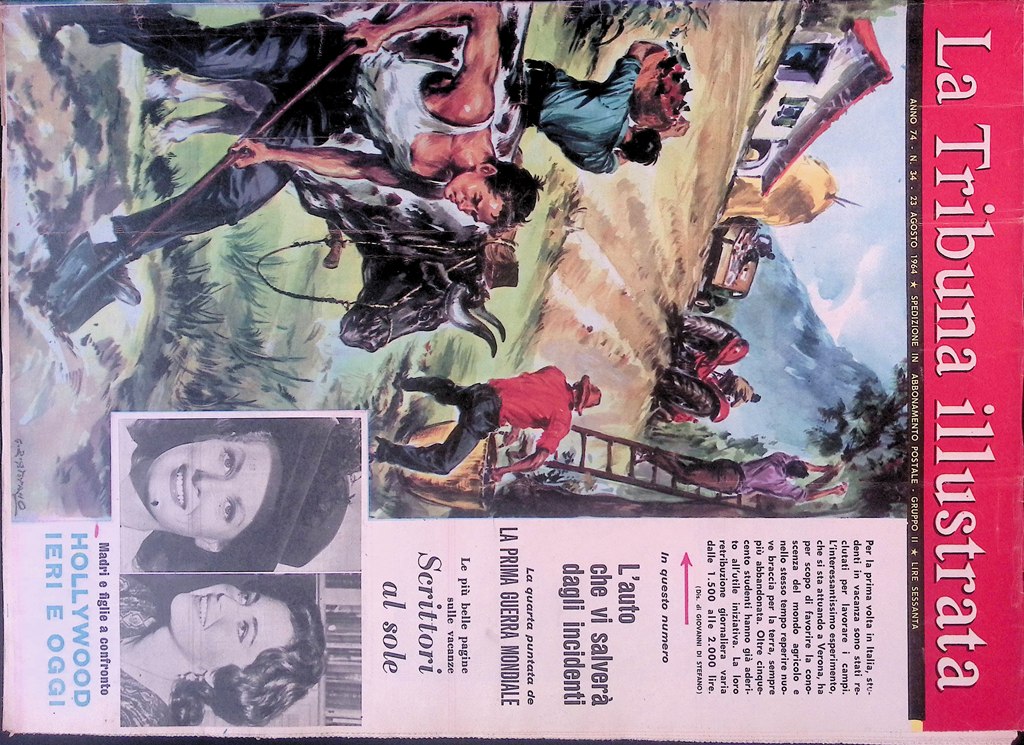 La Tribuna Illustrata 23 Agosto 1964 Kakeroma Crane Taylor Millain …