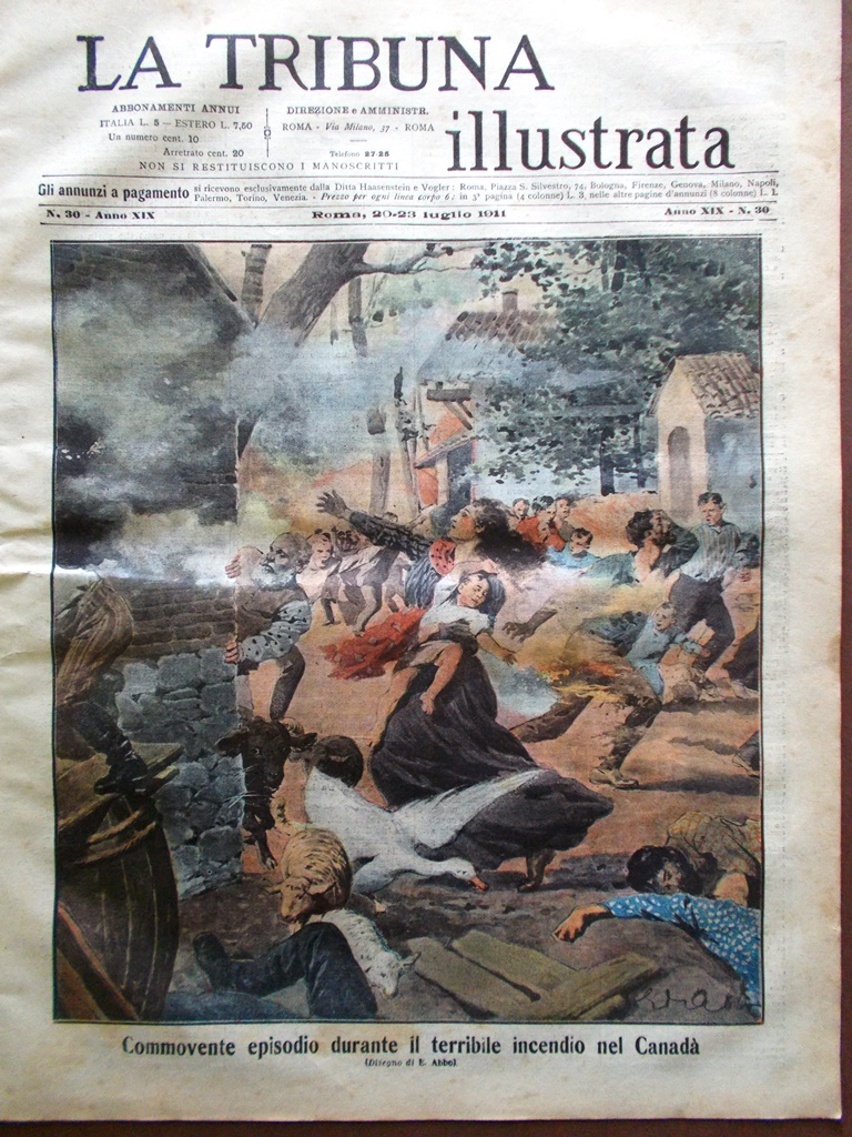 La Tribuna Illustrata 23 Luglio 1911 Padiglioni Regionali Ansaldo Ademollo …