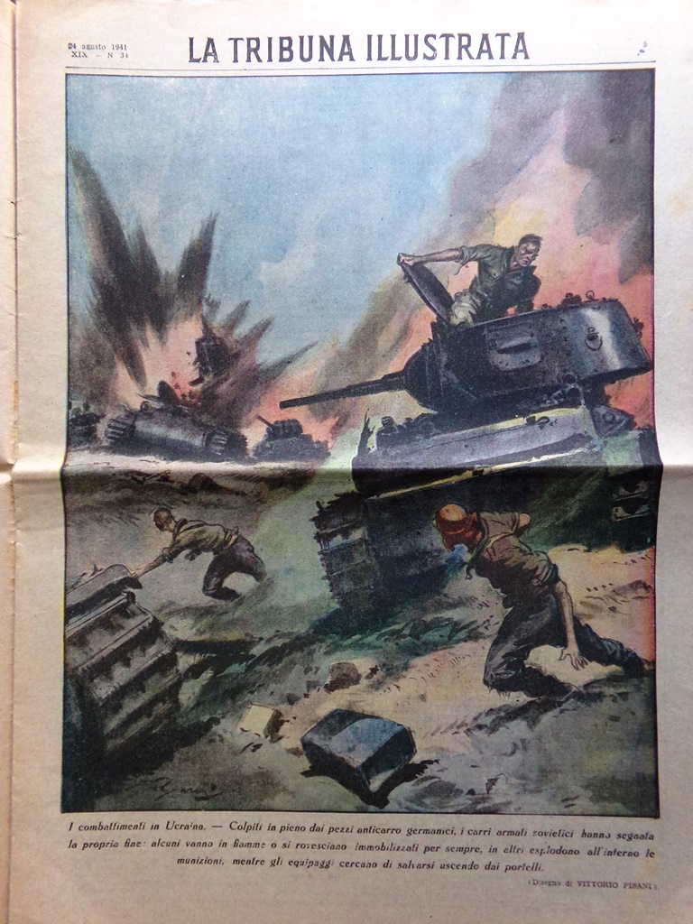 La Tribuna Illustrata 24 Agosto 1941 WW2 Honved Enrico Caruso …