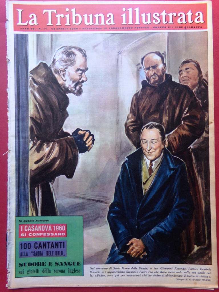 La Tribuna Illustrata 24 Aprile 1960 Padre Pio Macario Antiochia …