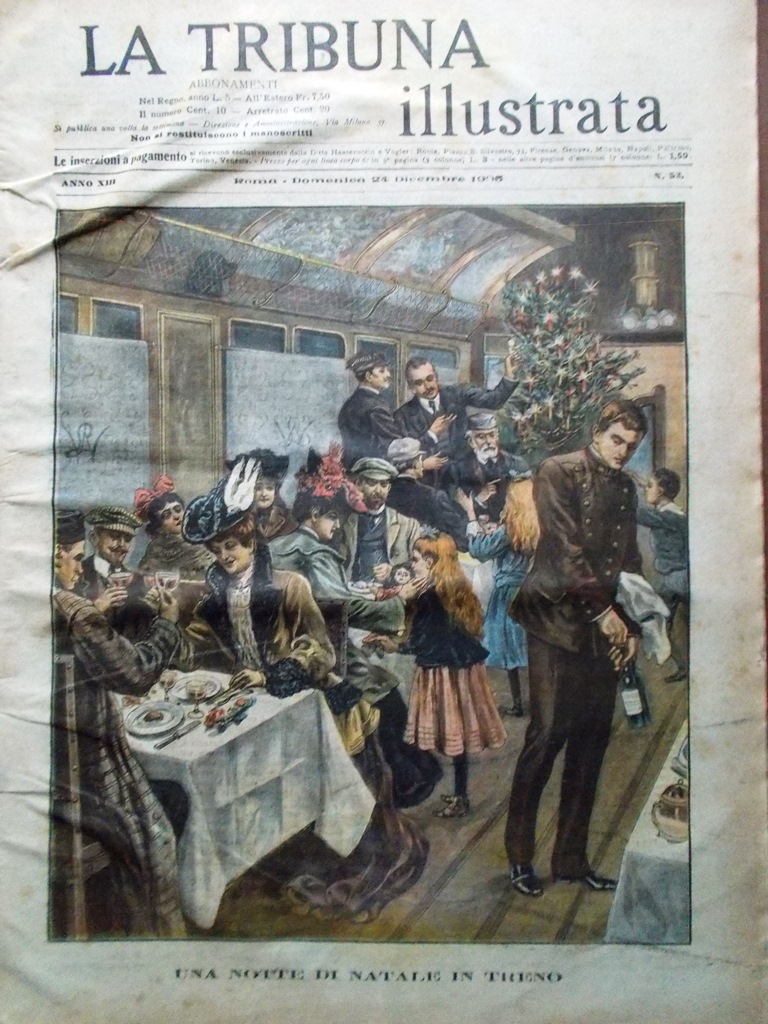 La Tribuna Illustrata 24 Dicembre 1905 Carducci Stazione Termini Roma …