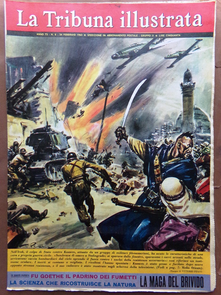 La Tribuna Illustrata 24 Febbraio 1963 Iraq Qasim Marceau Hussein …