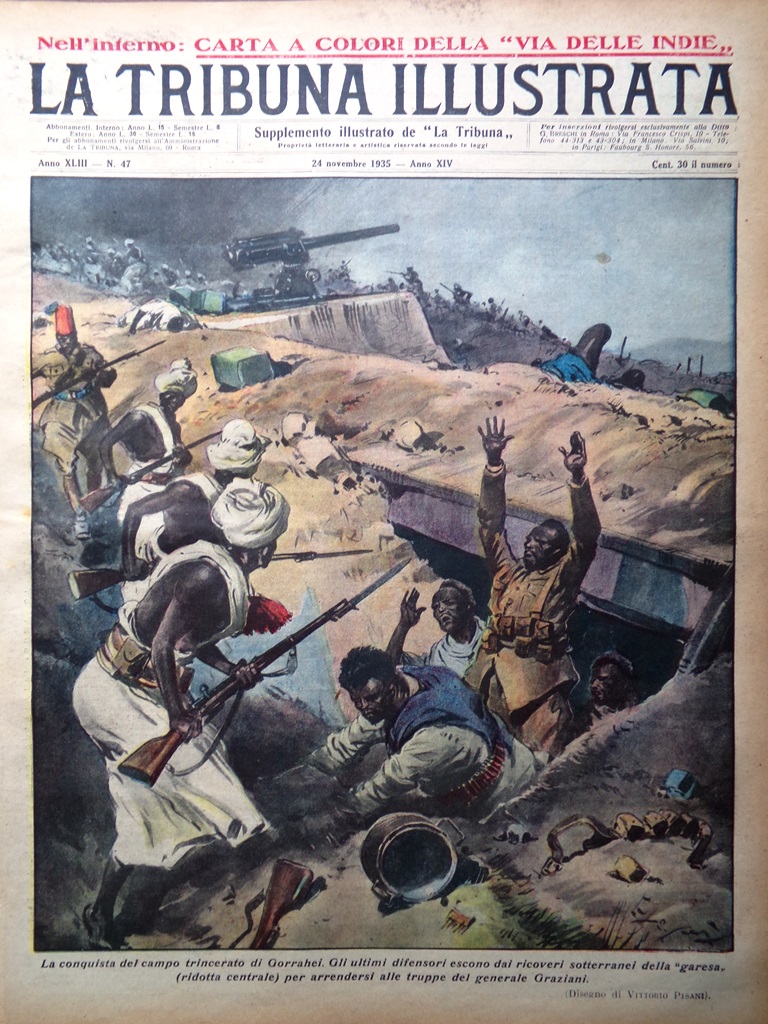 La Tribuna Illustrata 24 Novembre 1935 Macallè Via Indie Sanzioni …