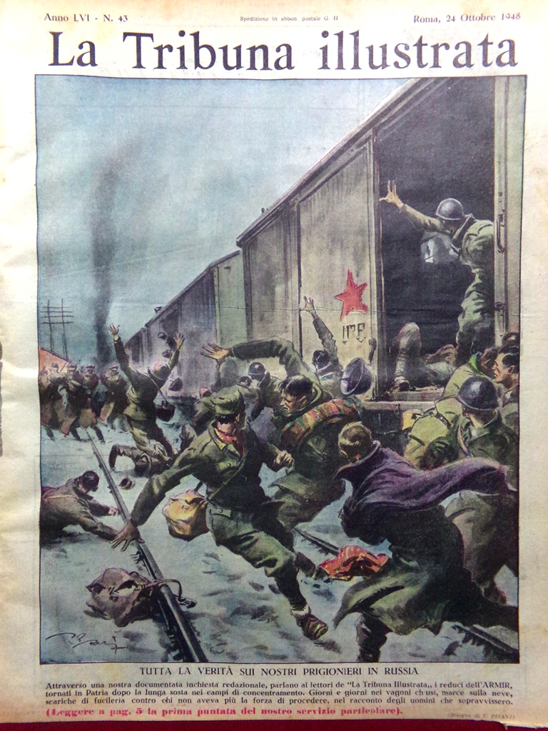 La Tribuna Illustrata 24 Ottobre 1948 Prigionieri Russia Processo Graziani …